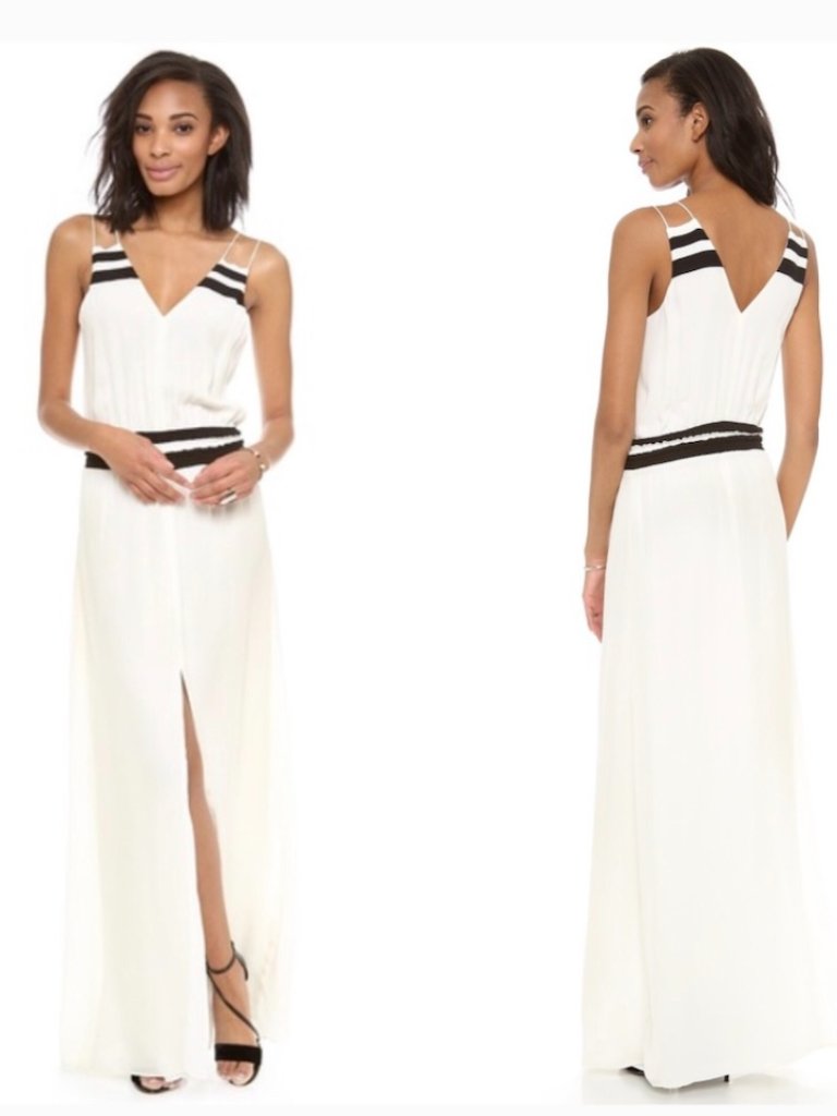 Parker Adelaide Silk Ivory Maxi Dress - Size S - Nwt
